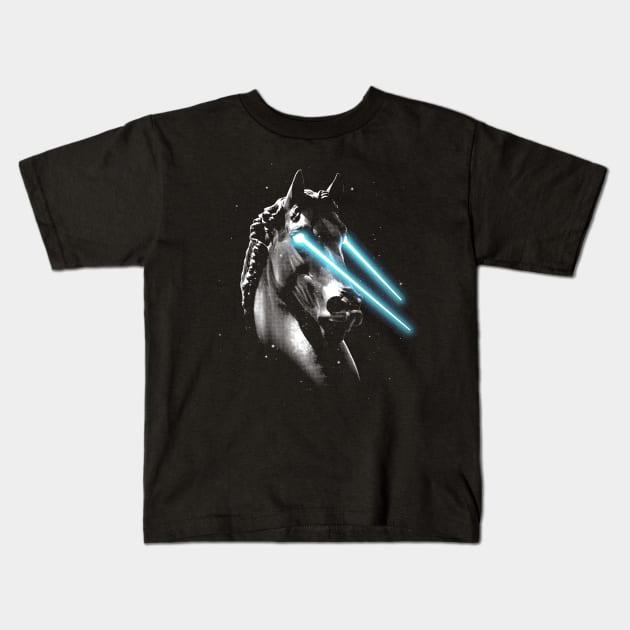 Space Age Horse Kids T-Shirt by expo